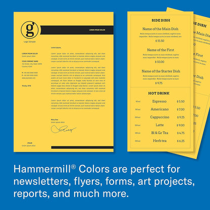 Hammermill Colored Paper, 20lb Pink Printer Paper, 8-1/2 x 11- 1 Ream (500 Sheets) - Made in the USA, Pastel Paper, 103382R