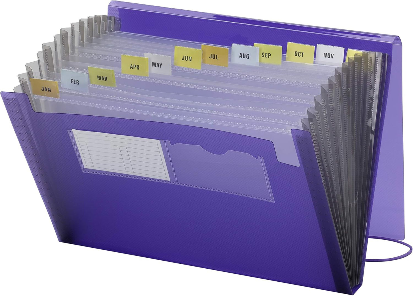 Smead Poly Expanding File, 12 Pockets, Flap and Cord Closure, Letter Size, Blue (70876)