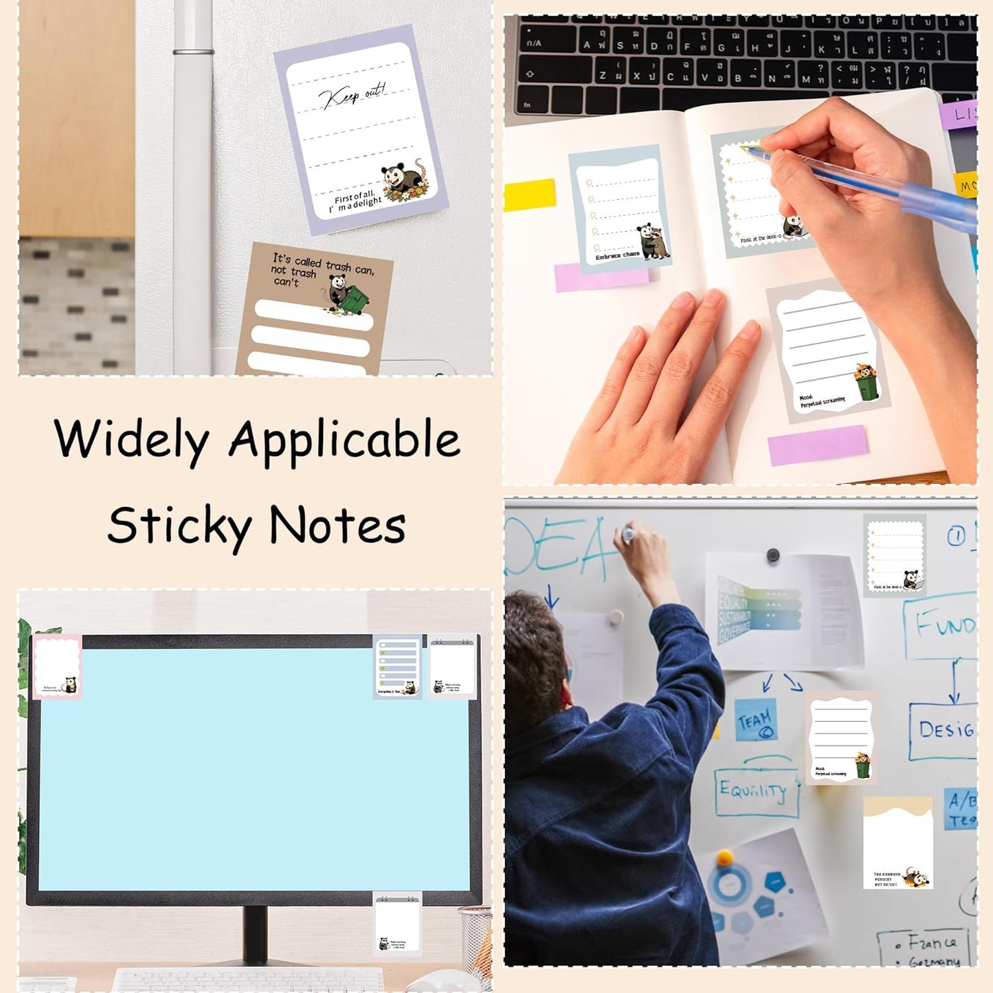 Dumpster Fire Sticky Notes 9 Pack, Funny Dumpster Fire Notepads for Work Stress Relief, Cute Self-Stick Memo Note Pads for Office, Humorous Gifts for Coworkers Students School Office Supplies 3×3 Inch