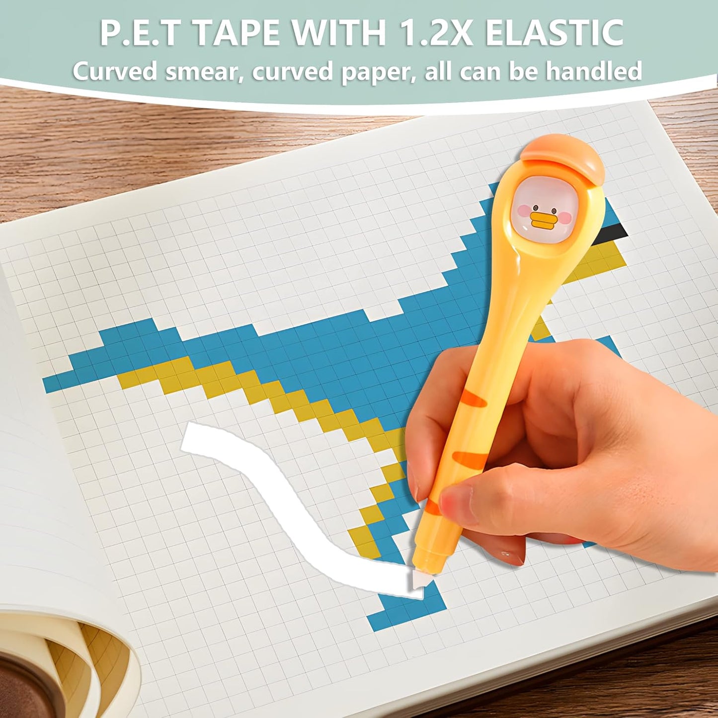 Correction Tape, Cute Quick Dry Japanese White correction Tape Pen,with Easy to Use Kawaii Pen Shaped Applicator,Kawaii Birthday Gifts Set for Office School Supplies (SH-B)