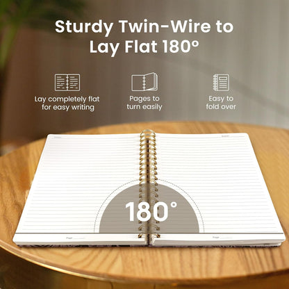 Lined Spiral Notebook Journal for Work, 300 Pages Thick B5 (7.1"x10") College Ruled Journal for Women & Writing, Hardcover Notebook for Note Taking, Perfect for Office Home School Supplies, Purple