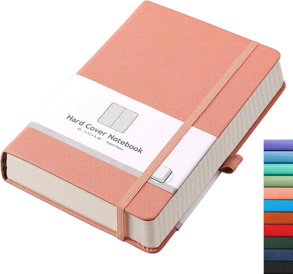 AHGXG 8.5''×11'' Notebook College Ruled - Large A4 Notebook Lined Journal - 320 Pages Thick Journal for Writing, 100gsm Thick Paper, Leather Softcover, for Work School - Black
