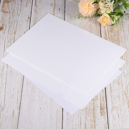 PATIKIL L Type Folders 24 Pack A4 Plastic File Project Pockets Clear Paper Document Jacket Sleeve for Office, Black
