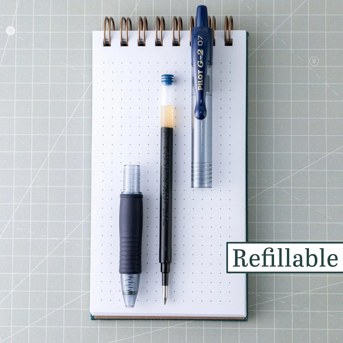 PILOT G2 Premium Refillable and Retractable Rolling Ball Gel Pens, Fine Point, Navy Blue Ink, 12-Pack (31187)