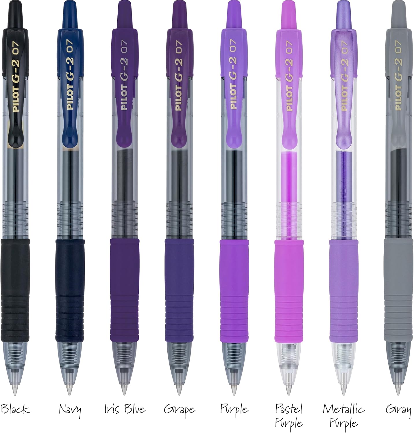 Pilot, G2 Premium Gel Roller Pens, G2 Boost Pink Pack, The Colors of Optimism, 8 Pack Pouch, Fine Point 0.7 mm, Assorted