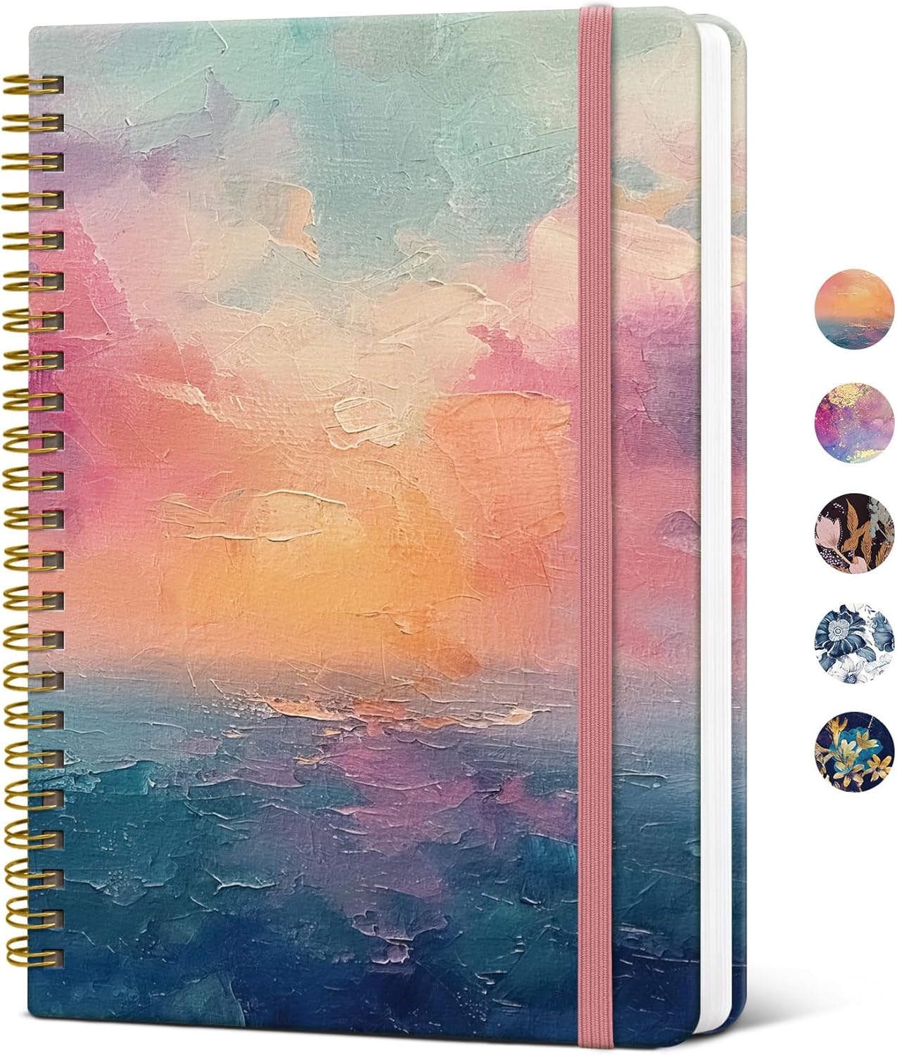 ZOTIA Lined Spiral Journal Notebook for Women, A5 College Ruled Journals for Writing, Hardcover Notebooks for Work, Note taking and Office School Supplies,140 Pages - Yellow