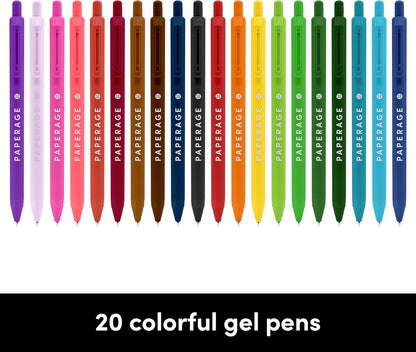 PAPERAGE Felt Tip Fine Point Pens (0.4mm), 12 Pack, Pens For Journaling, Notebooks, Planners, Calendars & Drawing, Great for School, Office, & Home (Black Ink)