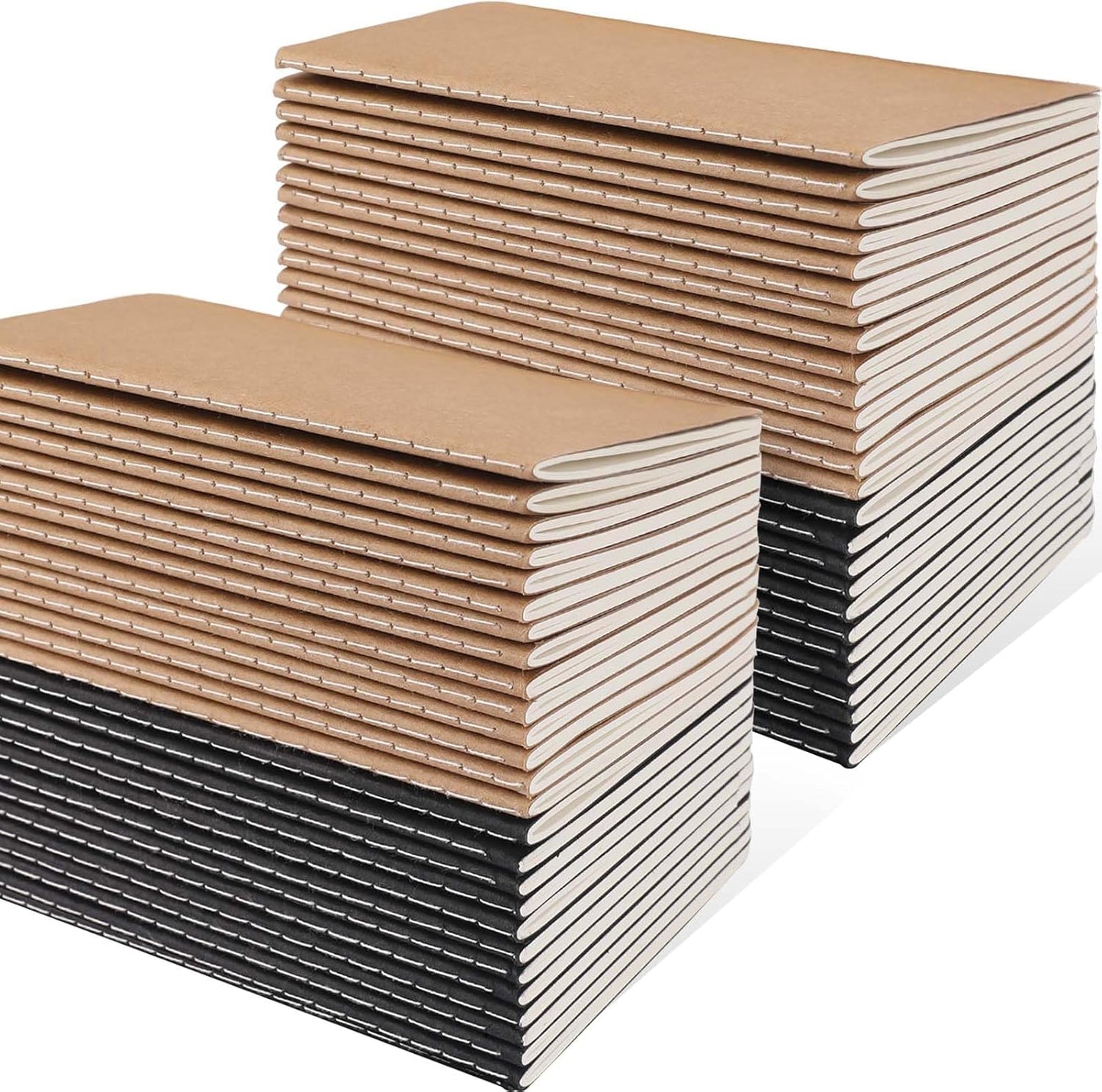 Oucaru 48PCS Pocket Notebook, 3.5" x 5.5", 8 Color, 52 Pages Blank Notebook Mini Notebook Journal, Small Notebook Memo Notepad for Students, Traveler, School Supplies