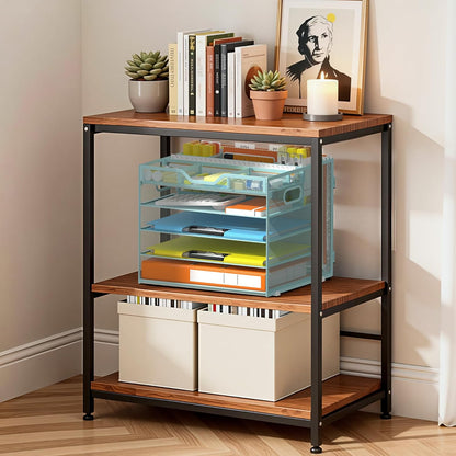 Docnest 5 Tier Letter Tray with Hanging File Organizer-Mesh Desk Organizer-Desktop Storage Box Built in Pen Holder and Handles, File Folder Holder for Mail Documents Office Supplies-Black