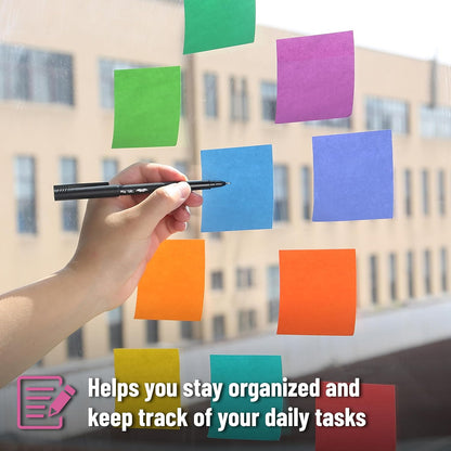 Mr. Pen- Sticky Notes, 3"x3", 12 Pads, 600 Sheets, Vibrant Colors, Sticky Notes Bulk, Self-Stick Note Pads, Perfect for Office, School, Home, Study & Organization