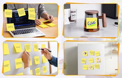 (36 Pack) Sticky Notes 3x3 in Post, 9 Bright Colors Self-Stick Note Pads it, Strong Adhesive, Easy to Post for Home, Office, Notebook