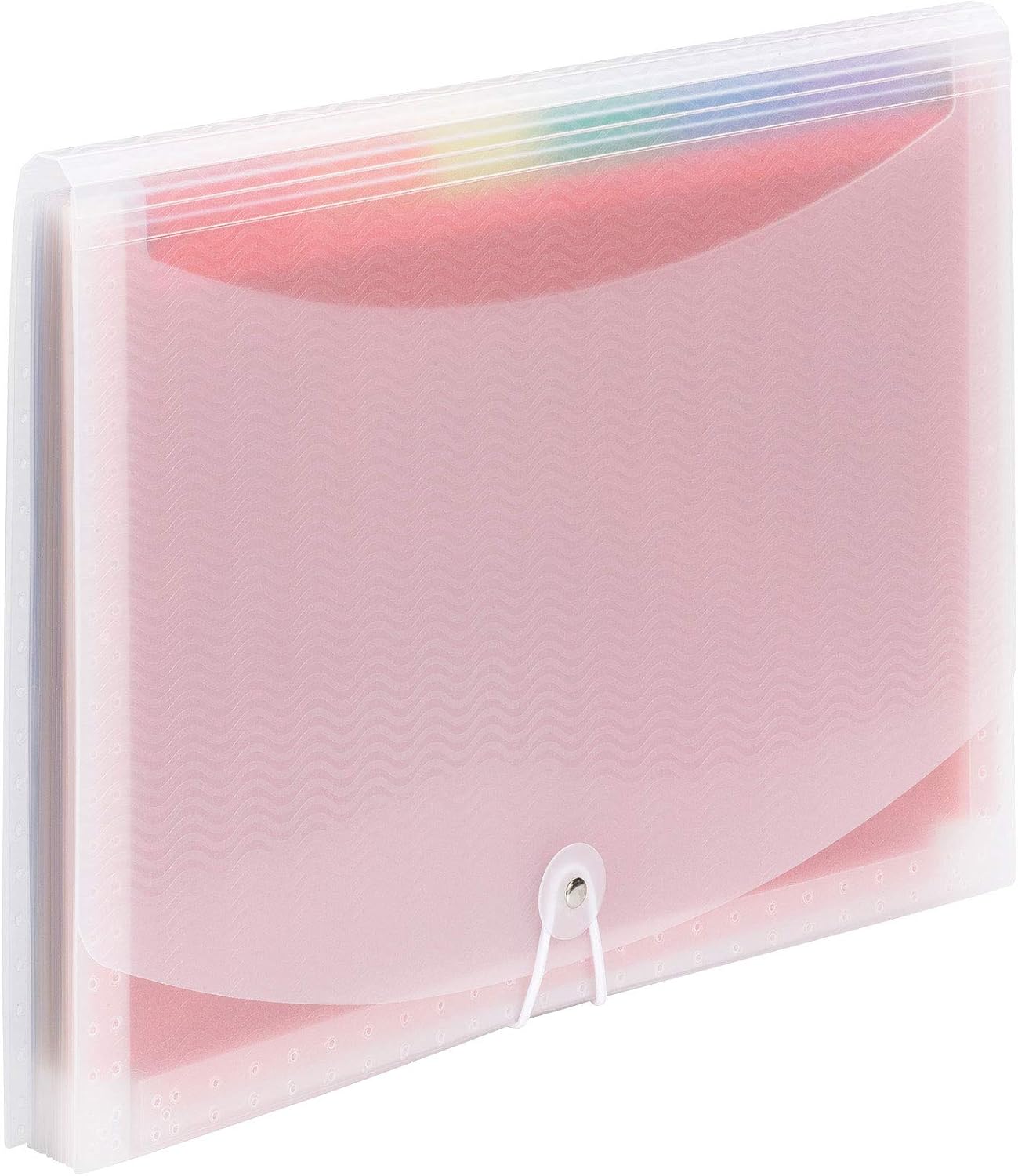 Smead Desktop Poly Expanding File Folder Organizer, Accordion File, Paper Document Storage, 12 Pockets, Flap and Cord Closure, Letter Size (70723)