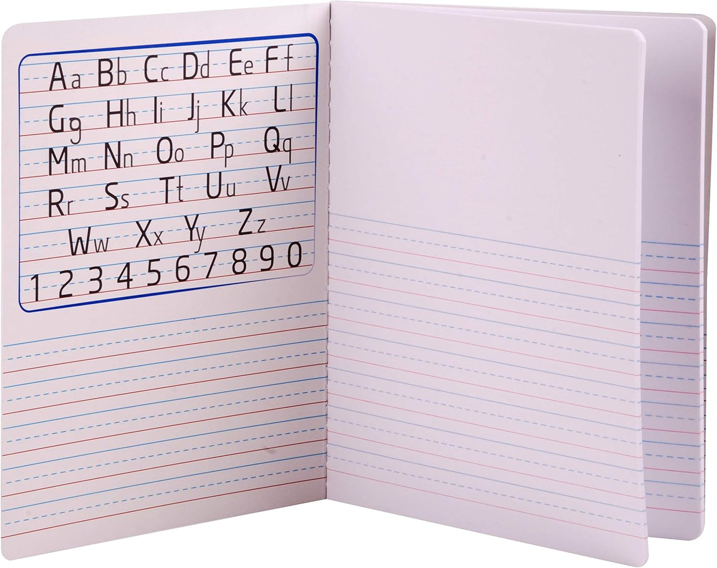 Mintra Primary Composition Notebook, 4 Pack, Assorted Colors 80 Sheets, 7.5in x 9.75in, 1/2 Sheet, Ruled with Drawing Area, Flexible Hardcover Journal, Grades K-2, School & Home Use