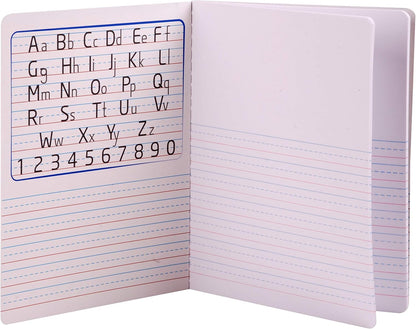 Mintra Primary Composition Notebook, 4 Pack, Assorted Colors 80 Sheets, 7.5in x 9.75in, 1/2 Sheet, Ruled with Drawing Area, Flexible Hardcover Journal, Grades K-2, School & Home Use