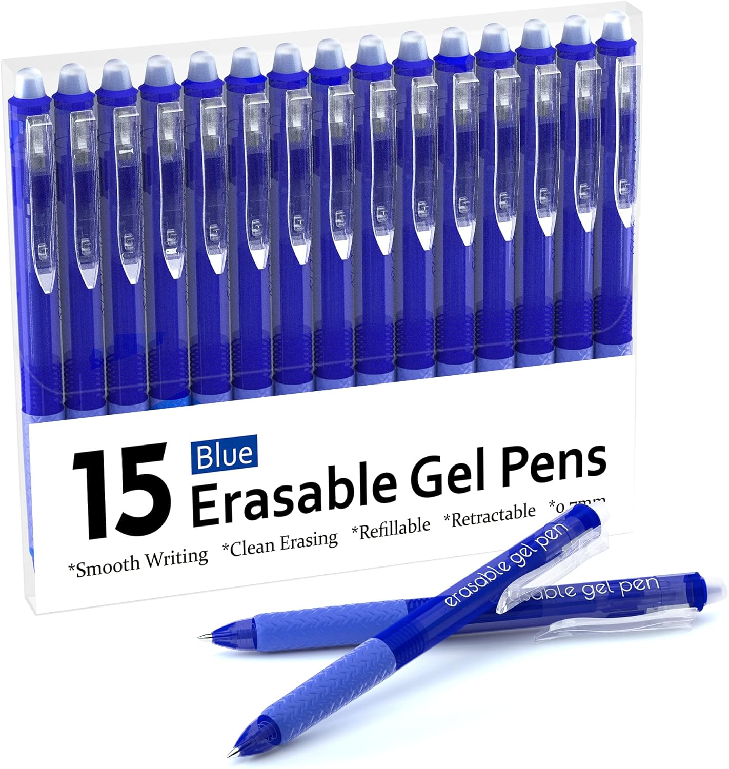 Erasable Gel Pens, 15 Pack Black Retractable Erasable Pens Clicker, Fine Point, Make Mistakes Disappear, Black Inks for Writing Planner and Crossword Puzzles…