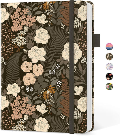 Taja Aesthetic Lined Journal for Women, Pretty 6" x 8" Notebook for Work & Note with 160 College Ruled Pages, Hardcover Leather Notebook for Journaling, Note Taking, Bible Study, Hummingbird