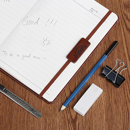 Kesote A5 Classic Ruled Leather Hardcover Writing Notebook 5.7'' x 8.5'' Lined Journal Diary with Elastic Closure and Expandable Paper Pocket (200 Pages)