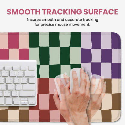 Large Mouse Pad for Desktop, Cute Desk Mat Pad Protector for Work & Gaming, Aesthetic Pretty Anti-Slip Laptop Blotter Cover for Office School Home Supplies, Wildflowers, 31.5" x 11.8"