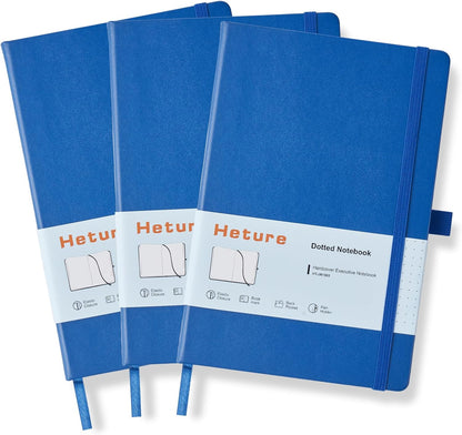 Heture Hardcover Notebooks, A5 Lined Journals Notebook for Writing 160 Pages, 8.2 x 5.5 inch, Classic Ruled Notebooks for College/Work/Travel (Lined-3 Pack, Black)