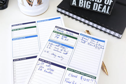 bloom daily planners Pocket Pad - To Do List Notepad for Work -Undated Tear-Off Organizer for Goals, Tasks, Notes - Double Sided Daily Planning Pad, 80 Sheets - 6” x 9”