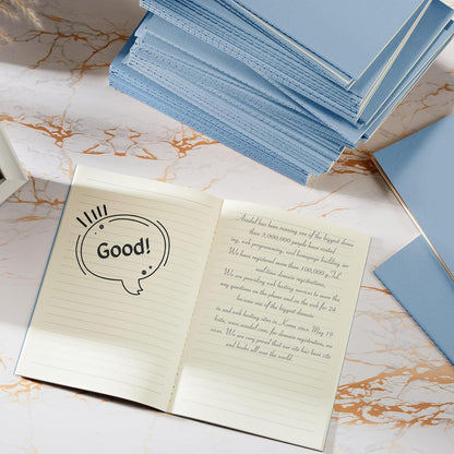 Mimorou 100 Pcs Journals Notebooks Bulk - Kraft Softcover A5 Small Notebooks 5.5 Inch x 8.3 Inch Notepads with 60 Page 30 Sheet for Writing Sketch Travel Office Supplies(Navy Blue,Lined)