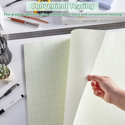 gisgfim 50 Sheets Large Graph Paper 24 x 36 In Graph Paper Pad 1/4 In Ruled Large Grid Paper Sheet Blueprint Paper Engineering Paper Poster for Architect Designer Mathematician Draftsman(White）