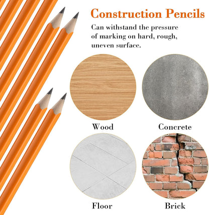 Fainne 96 Pcs Jumbo Pencil with Black Core Cedar Wooden Pencil with Eraser for Carpenters Students Teachers School Construction Woodworkers Beginners Office Workers(Red,Classic)