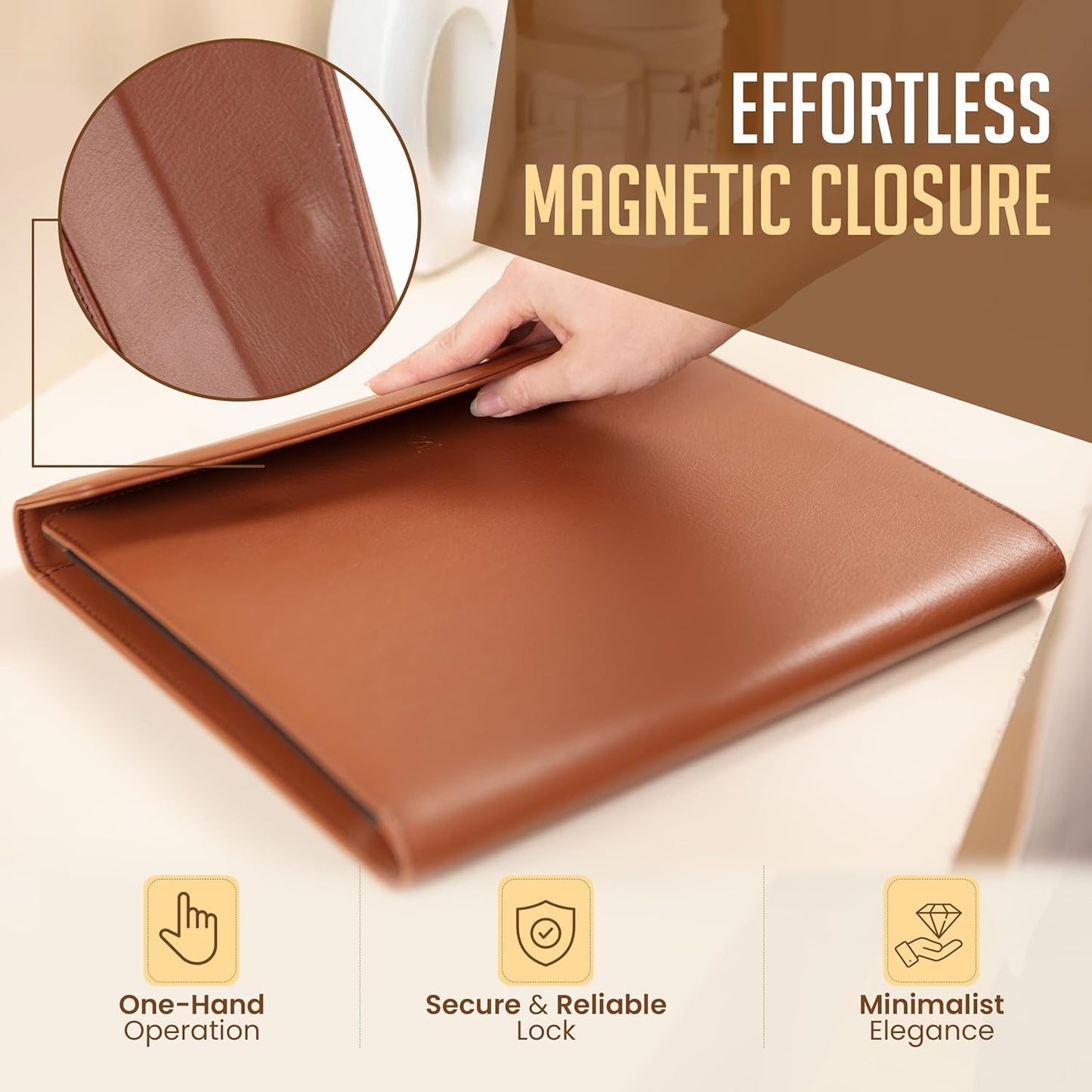 STYLIO Padfolio Folder with Removable Clipboard | Portfolio Organizer | Binder with Storage for Notebook, Notepad | Nursing Clipboard Folio, CNA Accessories for Work | Vegan Leather