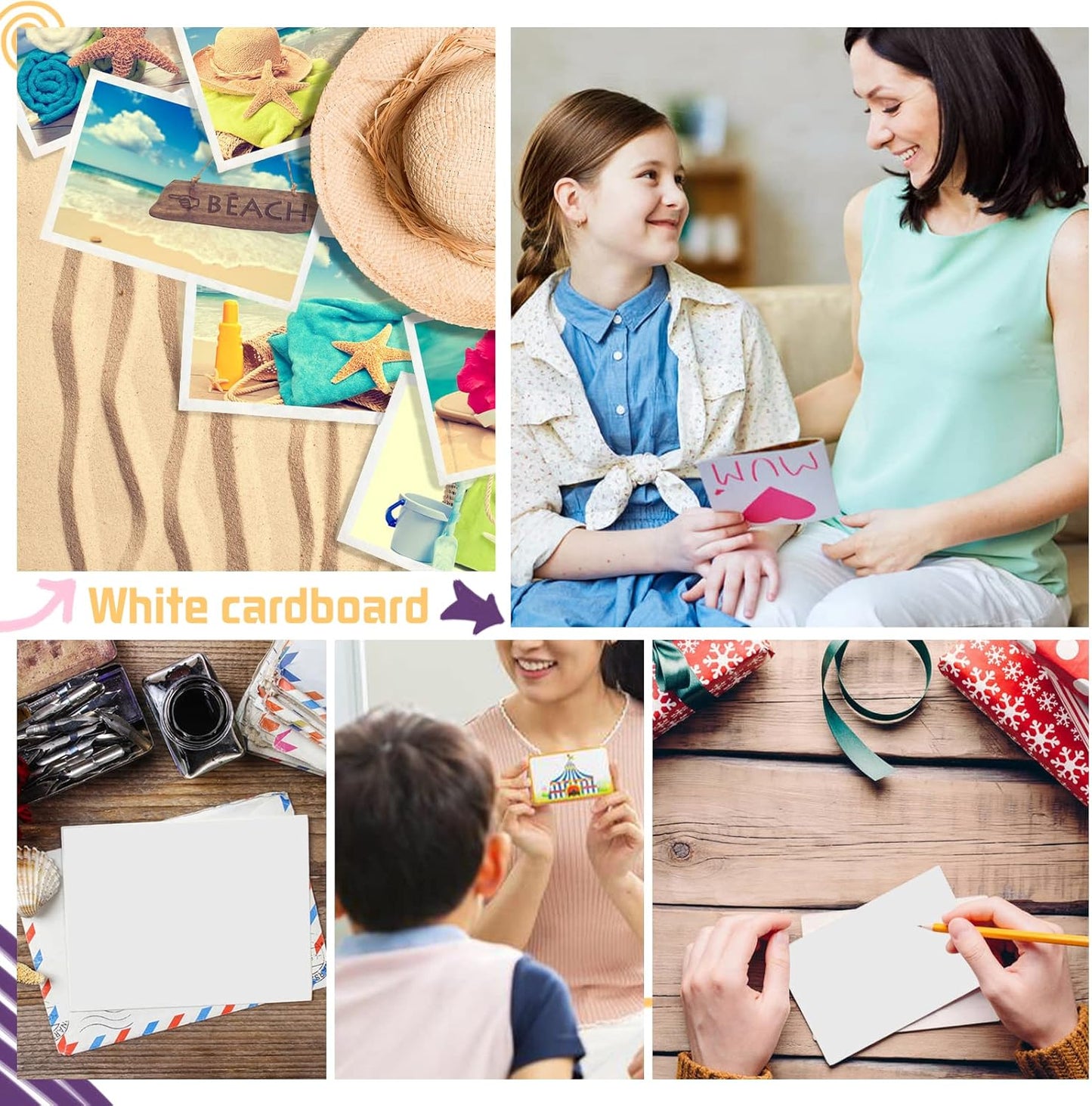 100 Pack 4x6 Cardstock Paper, 80lb White Blank Index Cards Thick Paper Heavyweight Cardstock for Printer, Postcards, Wedding Invitation, Thankyou Cards