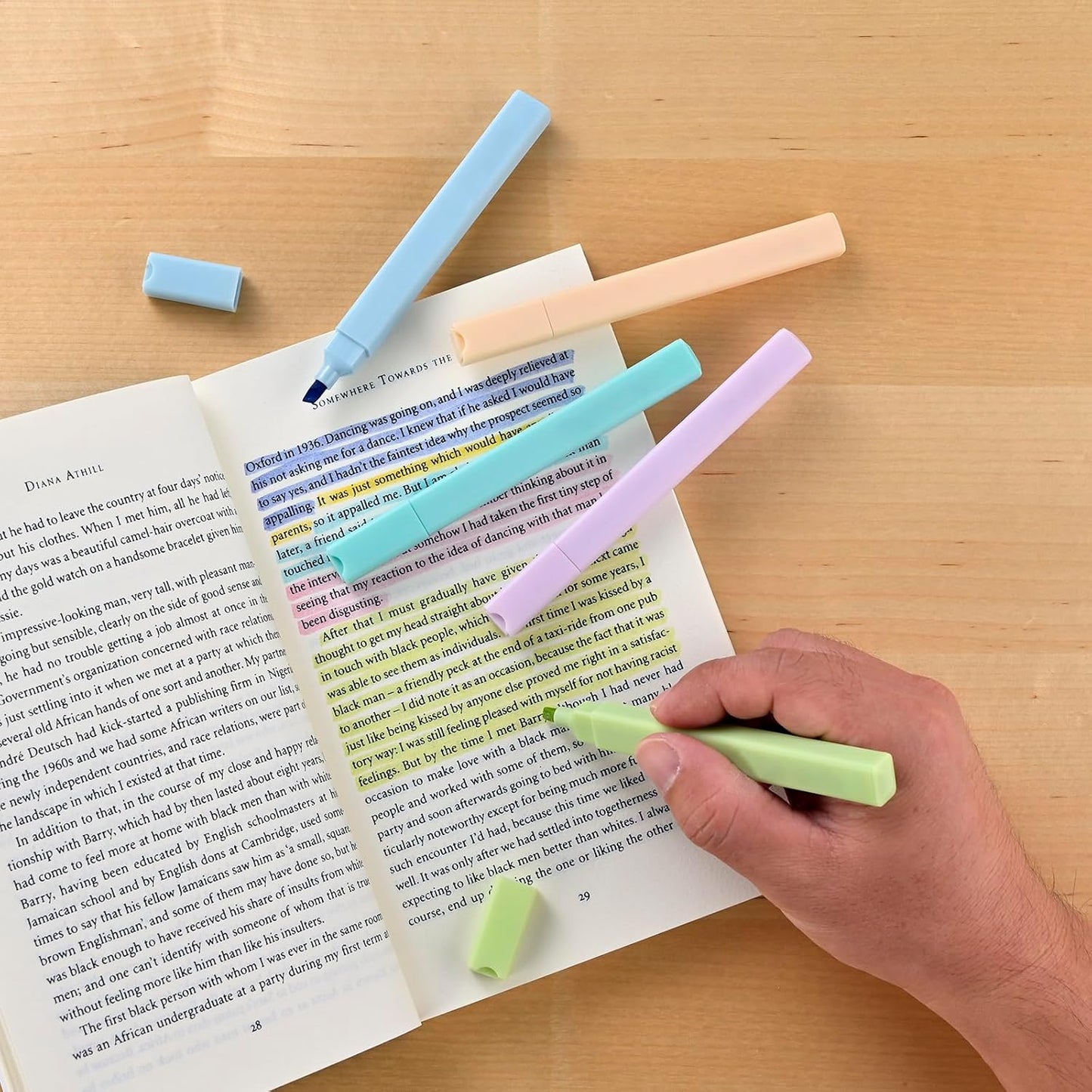 konket- Aesthetic Bible Highlighters No Bleed, Cute Pastel Highlighters, 12 pcs Chisel Tip