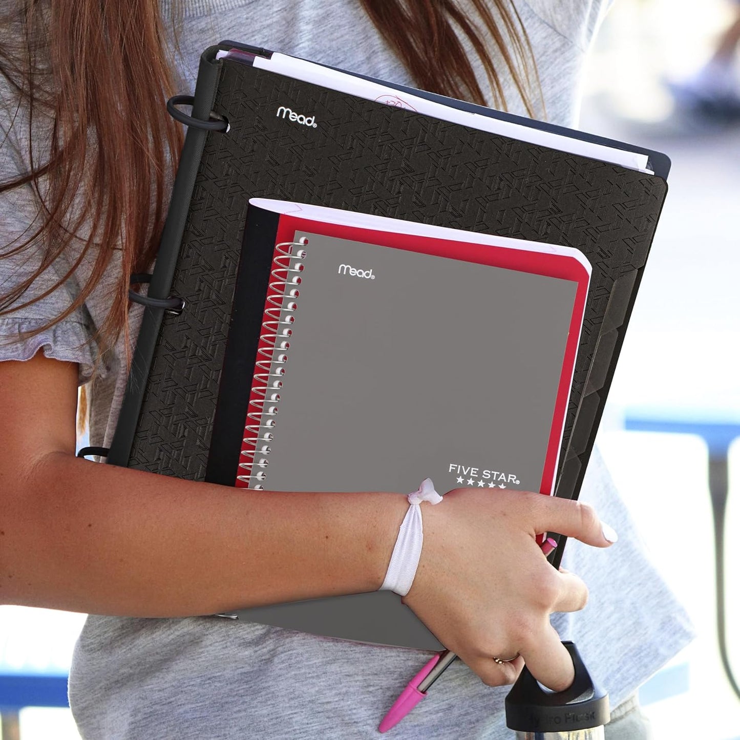 Five Star Spiral Notebook, 2 Subject, College Ruled Paper, 6" x 9.5", 80 Sheets, Blue (Color May Vary) (840029CG1)