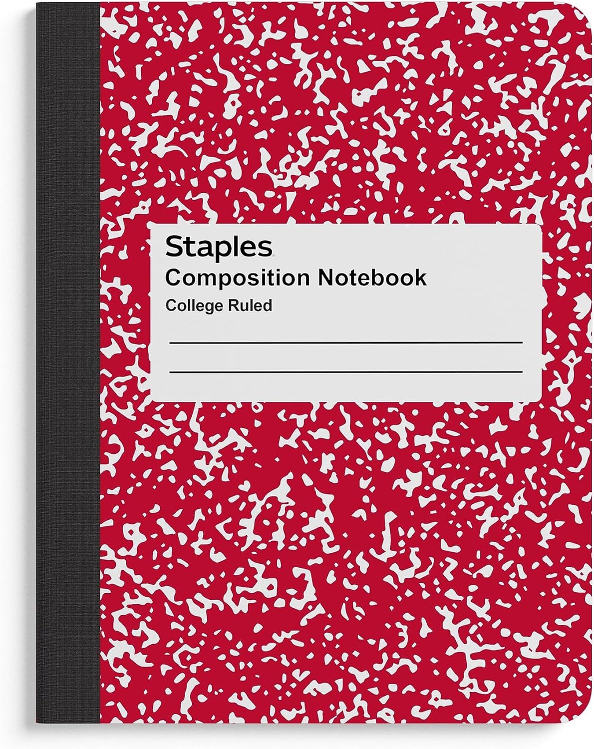 STAPLES Composition Notebook, 9.75” x 7.5”, College Ruled, 100 Sheets, Assorted Colors, 48/Carton