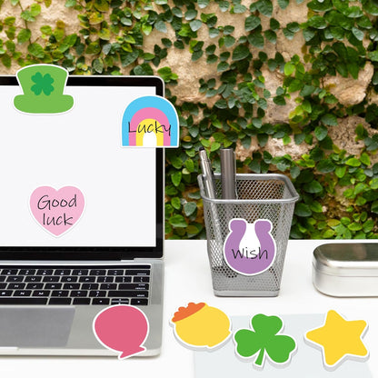 CJiangpo 30Pcs Marshmallow Sticky Notes Pads, 600 Sheets Cute Self Stick Notepad Memo Pads Funny Cartoon Page Marker Classroom Rewards Camping Themed Gift