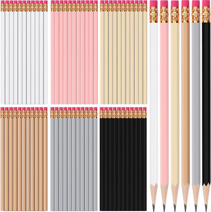 TecUnite 120 Pcs #2 HB Pencils with Eraser No 2 Unsharpened Wooden Hexagonal Pencils for Adults Gifts for School Exam art Learning Office Sketching(Rainbow Colors)