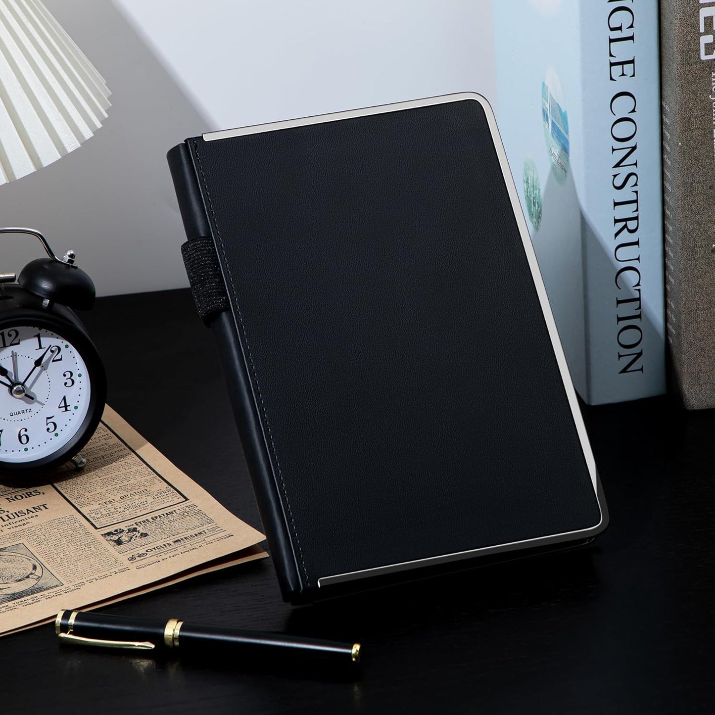 MINICAGIE Journal Notebook for Men Women Gifts Hardcover Leather Mens Journals for Writing 288 Pages 100 Gsm Paper Thick Journaling Notebooks for Work Diary, 5.7x8.3 In, Blue