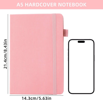 BOBO RABBIT Lined Journal Notebook for Work 100 GSM Thick Paper 300 Pages College Ruled A5 Notebook Hardcover Leather Journal for Writing School Office, 5.63"x8.43"