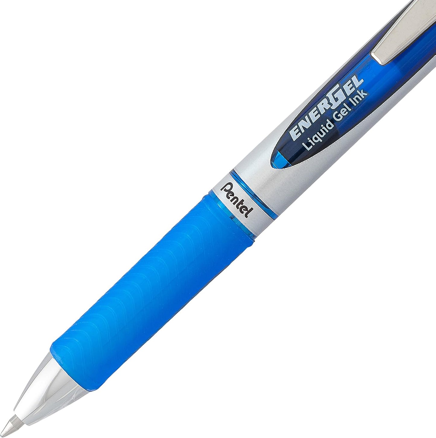 Pentel EnerGel RTX RT Liquid Gel Pen, Med, Metal Tip, (0.7mm), Blue Ink, Box of 12 (BL77PC12C1)