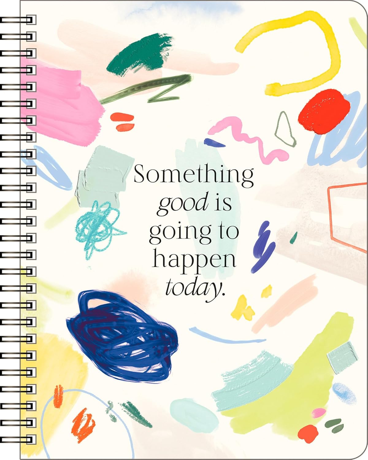 Compendium Spiral Notebook – Expect the Best Things to Happen Today – A Designer Spiral Notebook with 192 Lined Pages, College Ruled, 7.0" W x 9.25" H