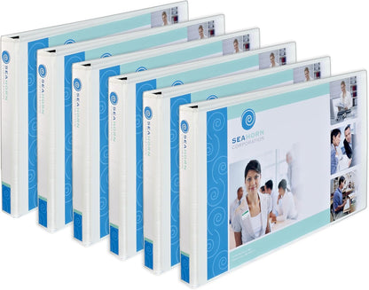 Avery Heavy-Duty View 3 Ring Binder, 1.5" Slant Rings, Holds 11" x 17" Paper, White Binders (6-Pack of 72125)