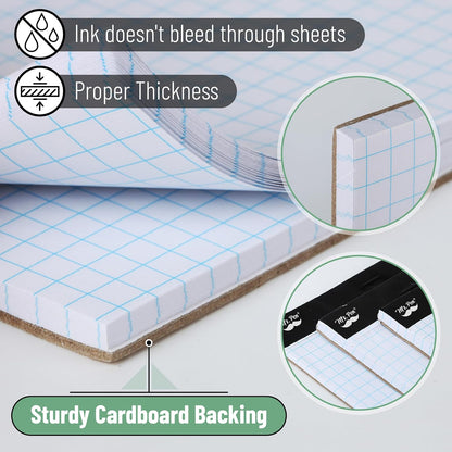 Mr. Pen- Graph Paper, 12 Pack, 55 Sheets/Pack, 8.5"x11", 4x4 (4 Squares Per Inch), Math Graph Paper Pad, Computation Pads Bulk