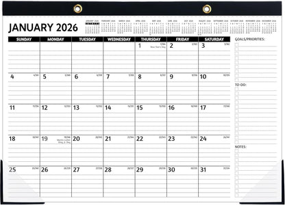 2026-2027 Desk Calendar – Run Now to MAR. 2027, 18 Monthly Desk Calendar 2026-2027 Large, 17'' x 12'', Best Desk/Wall Calendar 2026 with To-do Lists, Desk Pad, Ruled Blocks, Corner Protectors