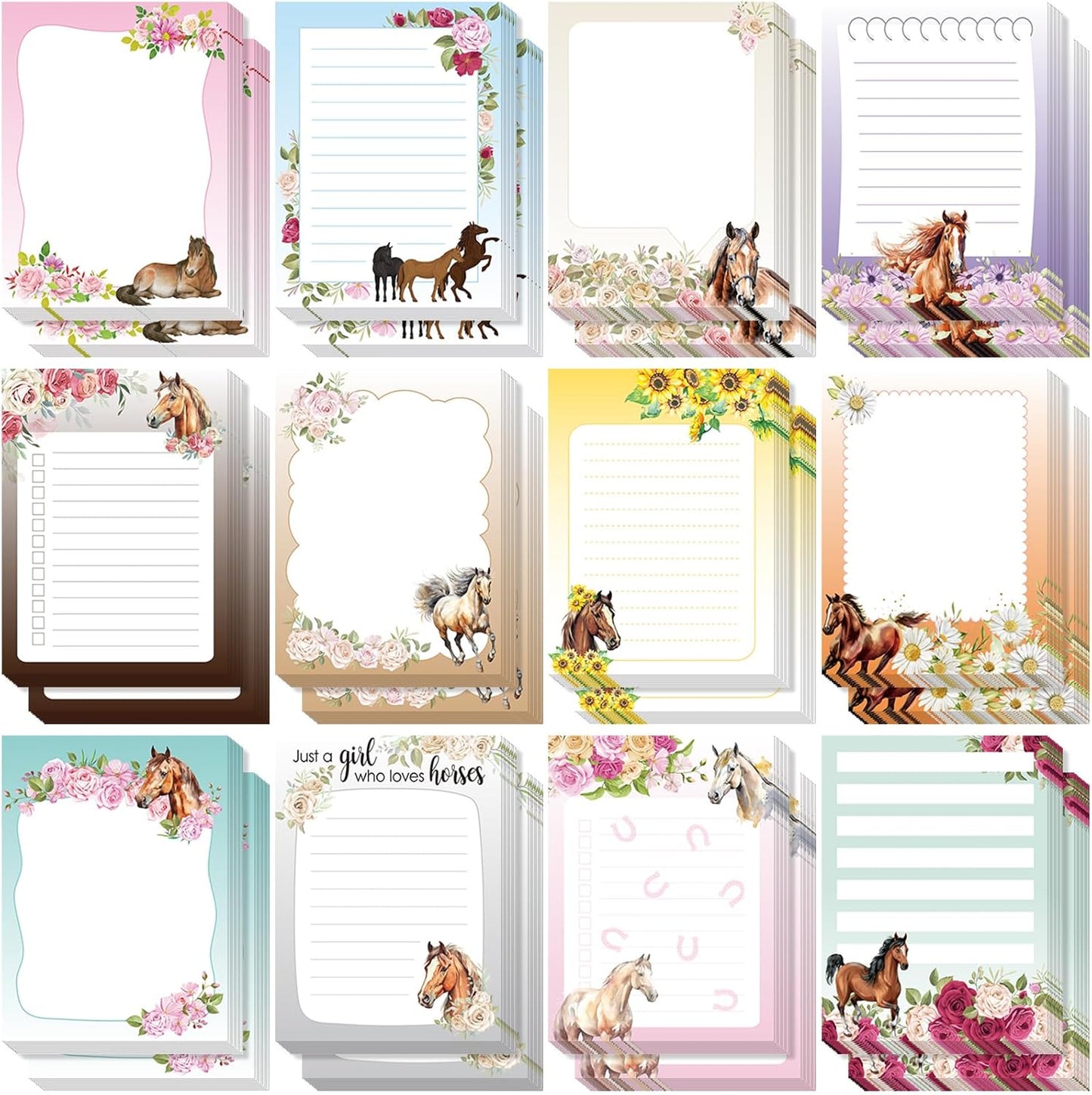 Gilprop 24 Pack Cat Sticky Notes Gift 3x4 Inch Cute Self Stick Notepads Adhesive Cartoon Cat Memo Pad Fun Kawaii Animal Sticky Notes for Teacher Women Valentines Office Home Christmas Pet Lover Gift
