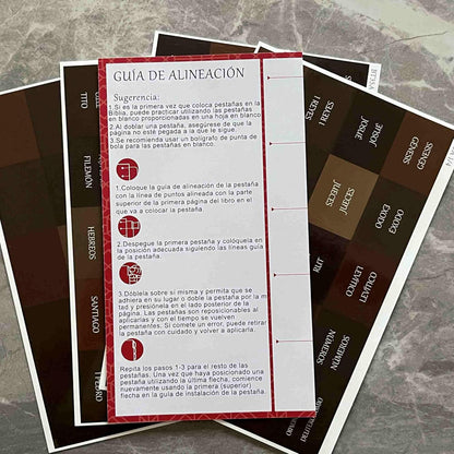 Thinkor Reposition Laminated Bible Tabs, Large Print Stickers, Easy to Read & Apply Bible Tabs for Women & Man (Earthy Brown)