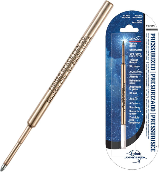 Fisher Space Pen Medium Point Pressurized Cartridge Refill, Silver Ink, 1 Pack