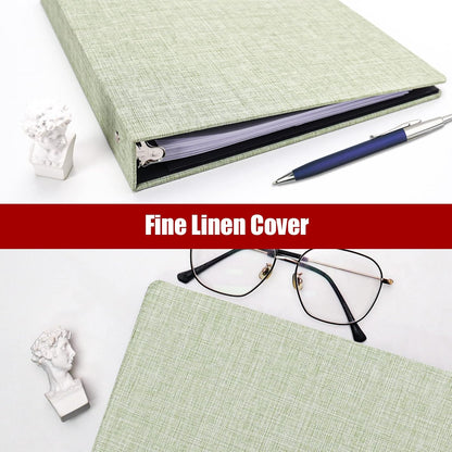 Vienrose 3 Ring Binder 1 Inch Round Rings with Linen Fabric Cover, Fits 8.5 x 11 Inch Paper, Durable Organizer for School, Office, Home, Recipes, Grey