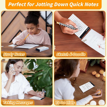 Note Pads 4x6, 36 Pack Small NotePads, Server Pads, Scratch Pads 4x6, Memo Pads White Paper, 50 Sheets per Blank Note Pads 4 x 6, Mini Writing Pads Pocket Notepads for Office School Home Supplies