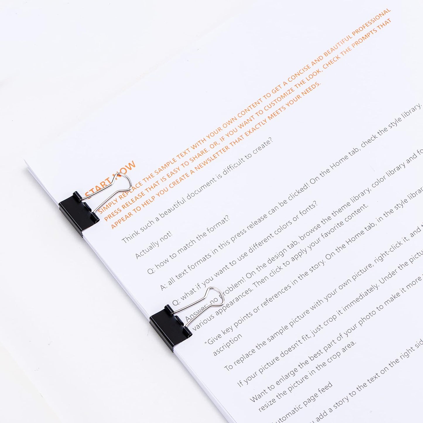 Amazon Basics Sturdy Binder Clips, Office Supplies, Small 0.75 in, Document Organizing, School Supplies, Black, 144 Count