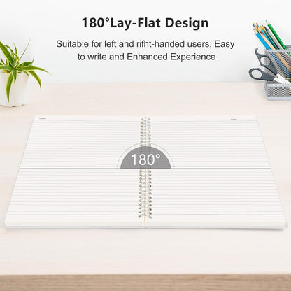 RETTACY Blank Journal Notebook, 3-Pack, 160 Pages per Pack, A5 Medium Size (5.7'' × 8.3''), 100 GSM Thick Paper, Spiral-bound, Flexible Plastic Cover, for Sketching, Drawing, Painting