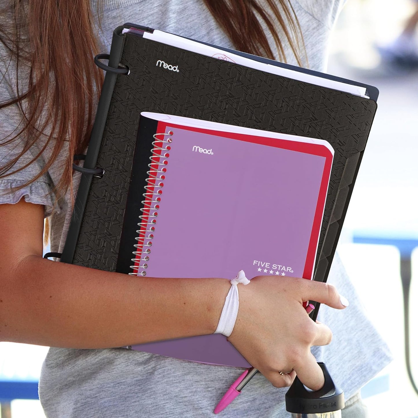 Five Star Spiral Notebook, 2 Subject, College Ruled Paper, 6" x 9.5", 80 Sheets, Blue (Color May Vary) (840029CG1)