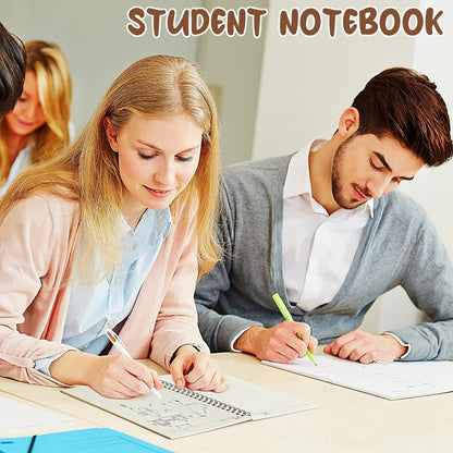 Eersida 20 Pack A5 Spiral Notebook College Ruled Spiral Notebook Bulk 5.5 x 8.3 Inch Hardcover Notepads Lined Travel Writing Journal Notepad, 50 Sheets 100 Pages(Black, Kraft)